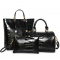 Комплект от 3 броя елегантни дамски чанти, имитиращи крокодилска кожа BAG72 1