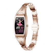 Елегантен дамски смарт часовник с метална каиша и множество функции SMW60