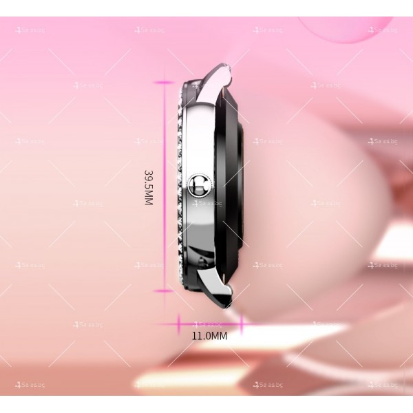 Дамски смарт часовник от неръждаема стомана и дисплей от закалено стъкло SMW62 8