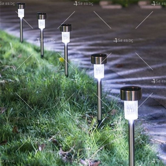 Градински светлини от неръждаема стомана 10 броя H LED43