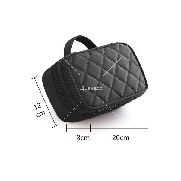 Водоустойчива двуслойна чанта за гримове и козметика HZS437 4