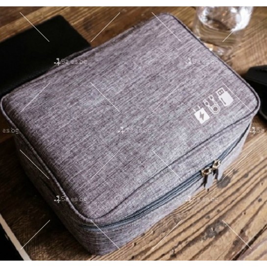 Мека чанта тип куфар за носене на електронни аксесоари, водоустойчиа HZS439