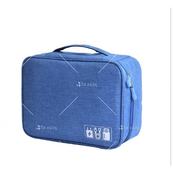 Мека чанта тип куфар за носене на електронни аксесоари, водоустойчиа HZS439 7
