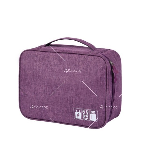 Мека чанта тип куфар за носене на електронни аксесоари, водоустойчиа HZS439 10
