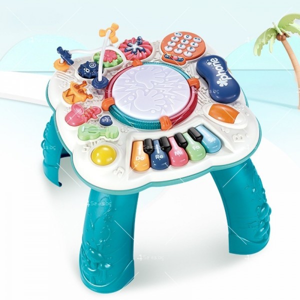 Интерактивна бебешка, музикална масичка с игри - WJ89 1