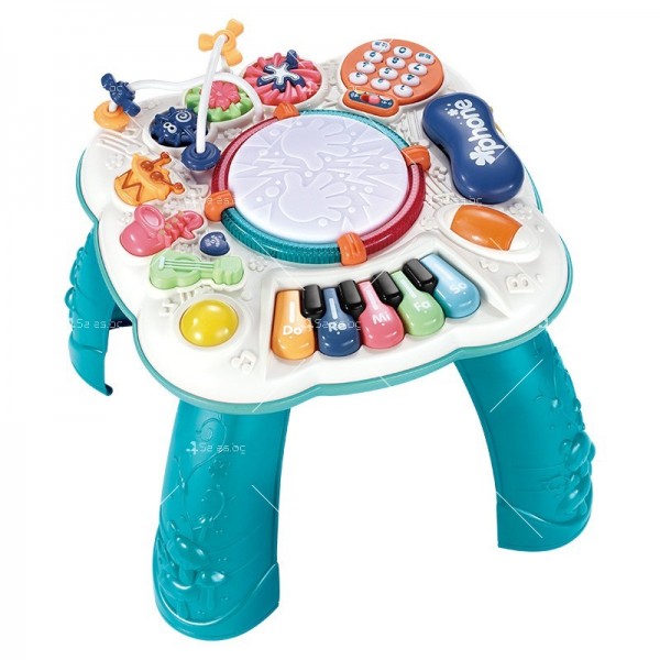 Интерактивна бебешка, музикална масичка с игри - WJ89 4