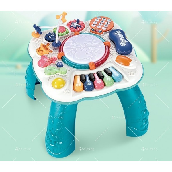 Интерактивна бебешка, музикална масичка с игри - WJ89 7