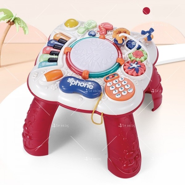 Интерактивна бебешка, музикална масичка с игри - WJ89 10