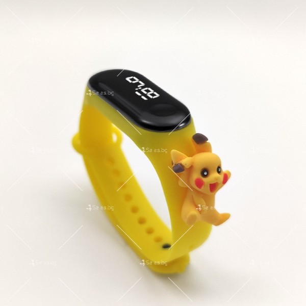 Детски LED часовник, водоустойчив, гумена каишка, цифров дисплей - WW28