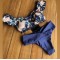 Дамски бански костюм – блузка с ръкави и изрязани бикини с висока талия Y94 1