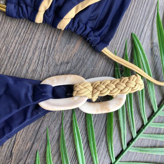 Дамски бански костюм от две части с пластмасови халки за декорация Y105