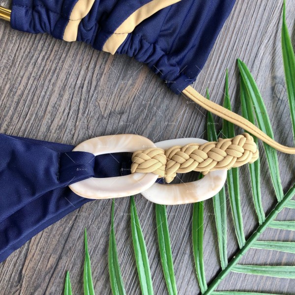 Дамски бански костюм от две части с пластмасови халки за декорация Y105 5