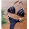 Дамски бански костюм от две части с пластмасови халки за декорация Y105 9