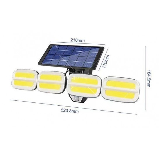 ЛЕД Диодна соларна лампа за стенен монтаж - H LED64