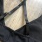 Черен дамски бански костюм от две части с ленти с надписи на горнището Y125 5