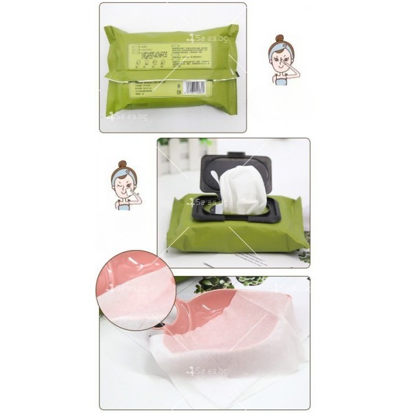 Пакет мокри кърпички за почистване на лице, 60 броя - HZS388 2