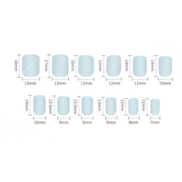 Изкуствени нокти в няколко модела, комплект от 24 броя - ZJY164 1