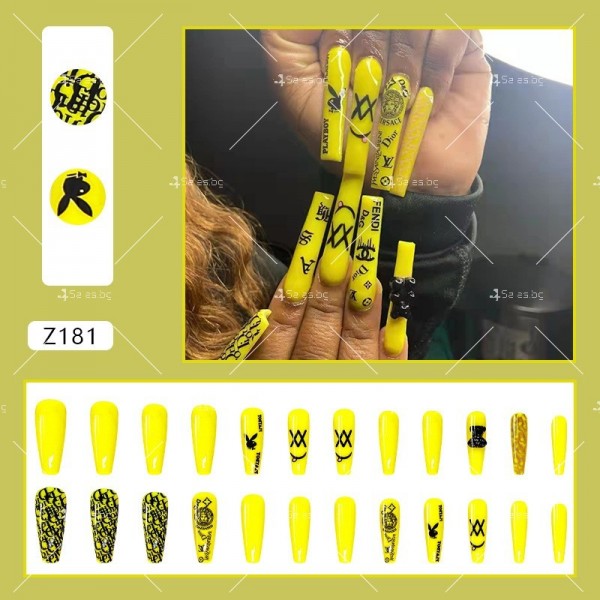 Изкуствени нокти в няколко модела, комплект от 24 броя - ZJY164 17