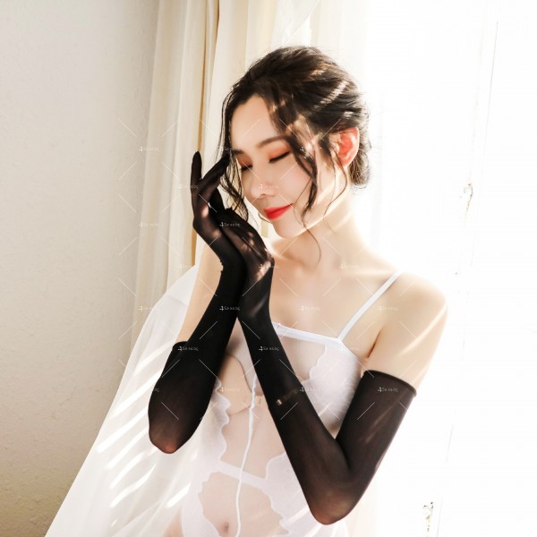 Дълги, елегантни дамски ръкавици  от ликра - NY164 4