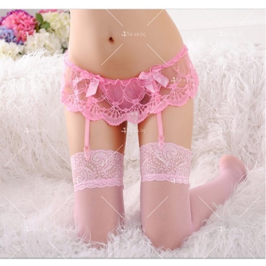 Секси дамски бикини с жартиер с опция за комплект с чорапи NY77
