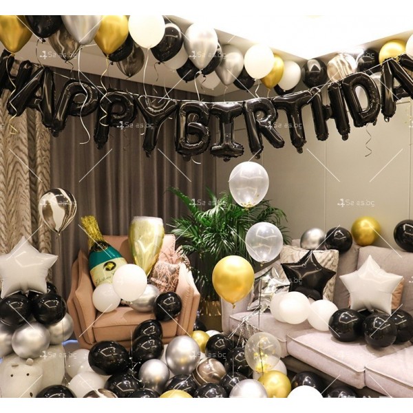 Луксозни комплекти с балони и декорация за рожден ден и празнични събития HZS534 5