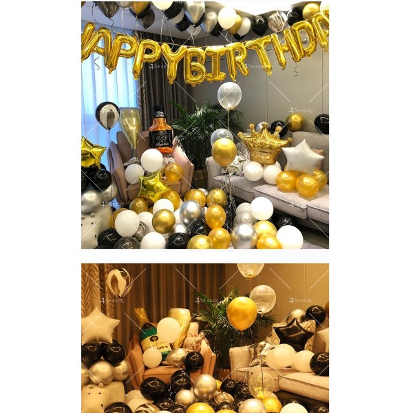 Луксозни комплекти с балони и декорация за рожден ден и празнични събития HZS534 6