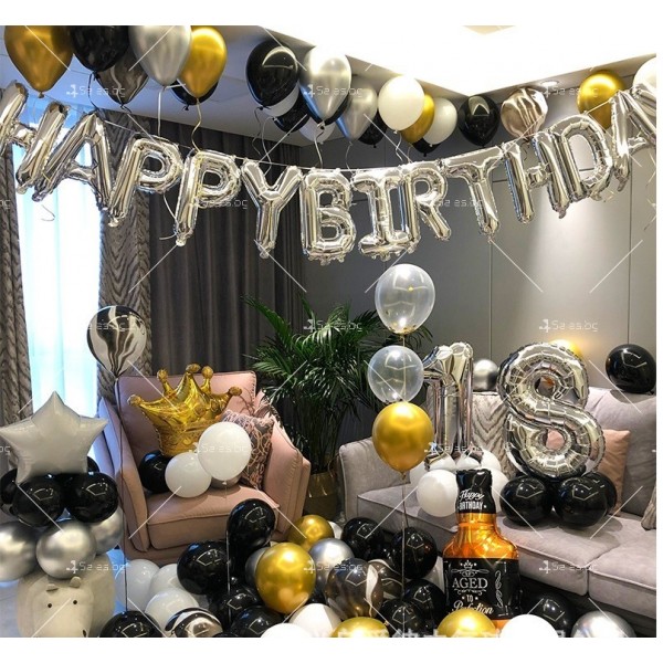 Луксозни комплекти с балони и декорация за рожден ден и празнични събития HZS534 7
