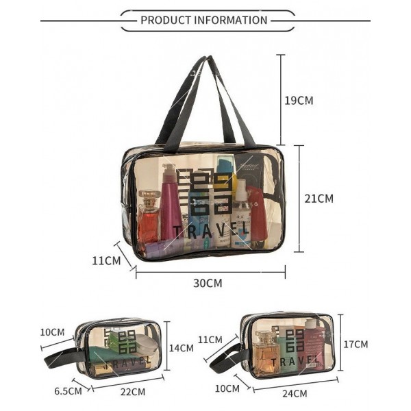 Прозрачна чанта несесер за козметични продукти, различни видове HZS555 10