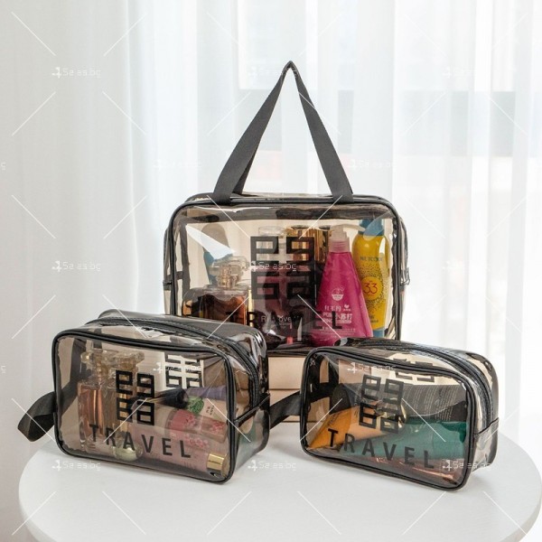 Прозрачна чанта несесер за козметични продукти, различни видове HZS555 11