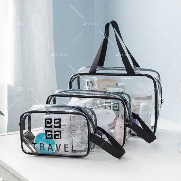 Прозрачна чанта несесер за козметични продукти, различни видове HZS555 15