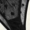 Черен коплект бельо от тюл – сутиен, бикини и жартиер NY106 2