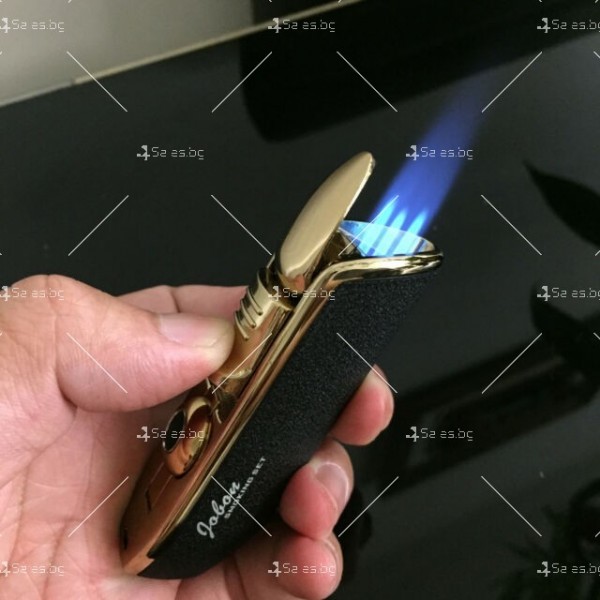 Газова запалка с троен джет пламък и вграден пънчер за пури - zp3 4