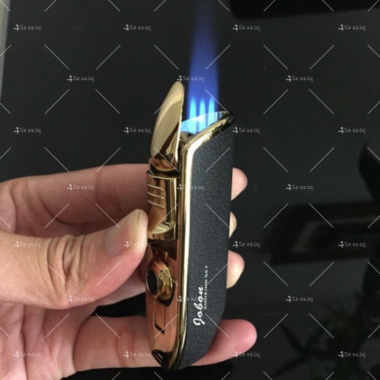 Газова запалка с троен джет пламък и вграден пънчер за пури - zp3
