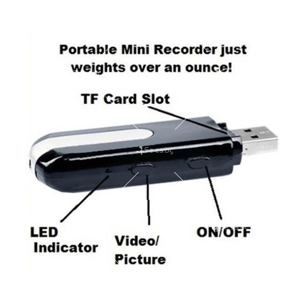 Скрита камера за видеонаблюдение, USB флашка, HD 720x480 - sc29 7