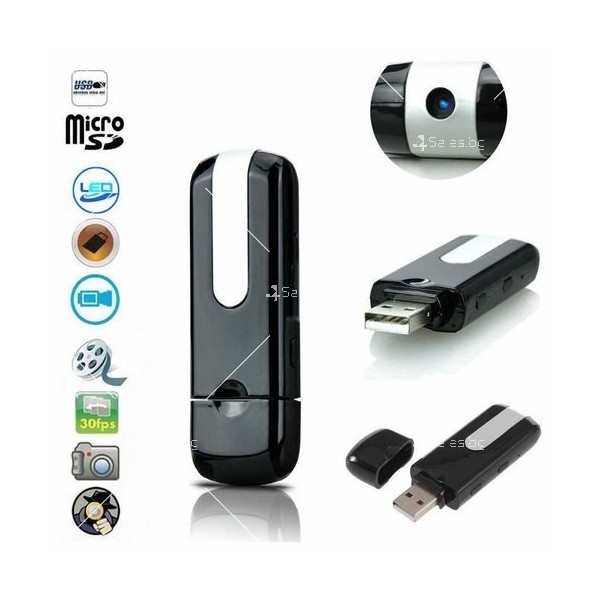 Скрита камера за видеонаблюдение, USB флашка, HD 720x480 - sc29 8