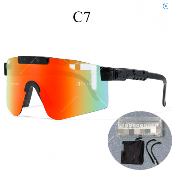 Двойни широки поляризирани спортни слънчеви очила рамка Tr90 и Uv400 защита YJ86 18