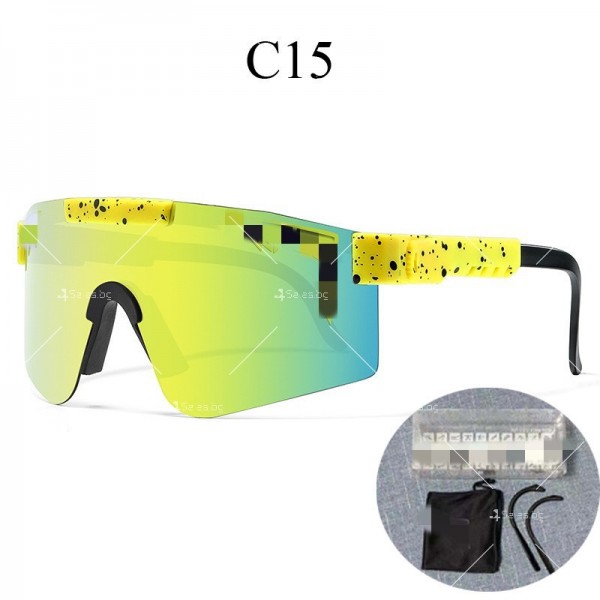 Двойни широки поляризирани спортни слънчеви очила рамка Tr90 и Uv400 защита YJ86 21