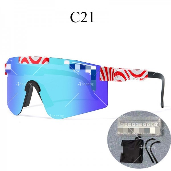Двойни широки поляризирани спортни слънчеви очила рамка Tr90 и Uv400 защита YJ86 24