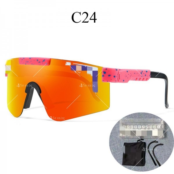 Двойни широки поляризирани спортни слънчеви очила рамка Tr90 и Uv400 защита YJ86 27