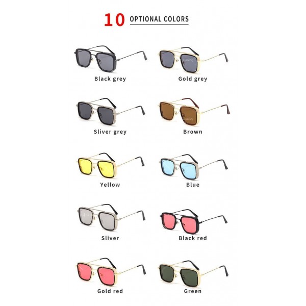 Квадратни слънчеви очила с наносници 12