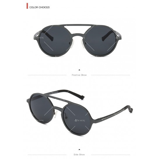Унисекс слънчеви очила с двойна алуминиева рамка