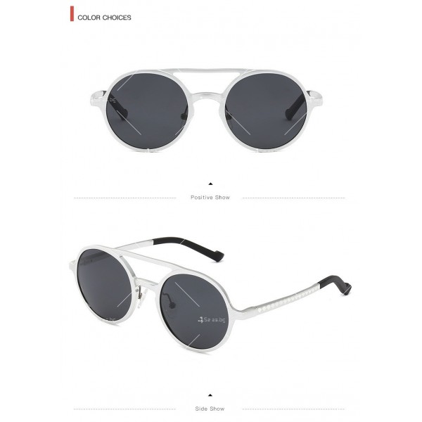 Унисекс слънчеви очила с двойна алуминиева рамка 4