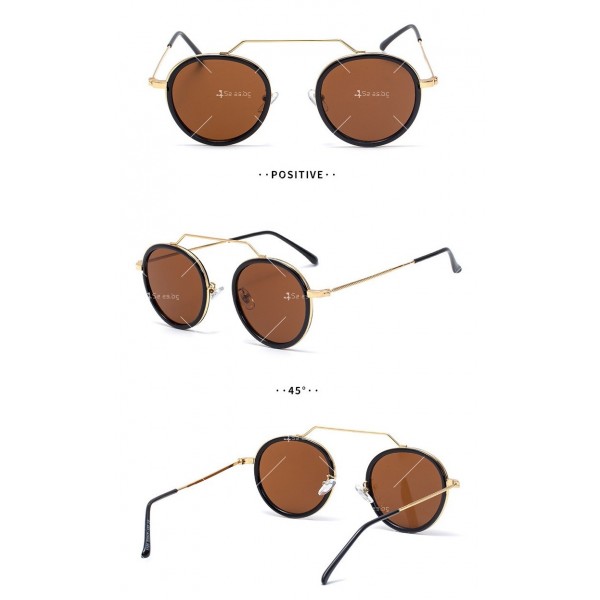 Ретро дамски слънчеви очила с ефектен дизайн на рамките 1