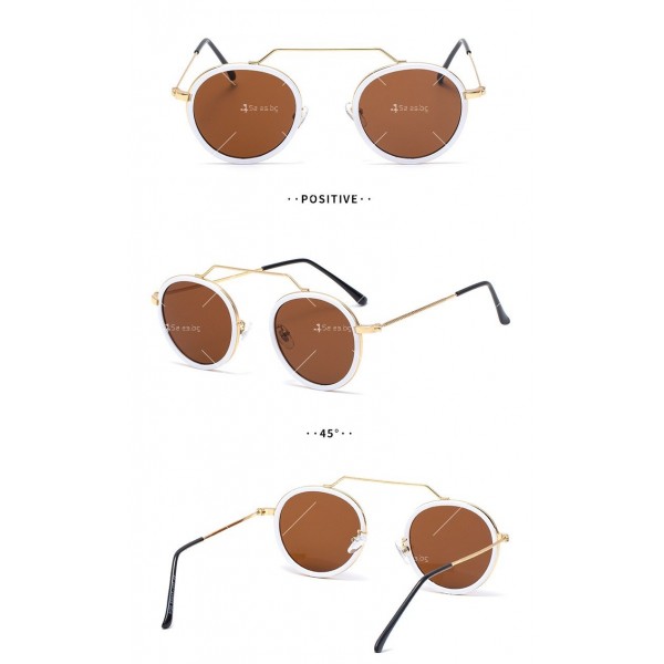 Ретро дамски слънчеви очила с ефектен дизайн на рамките 5