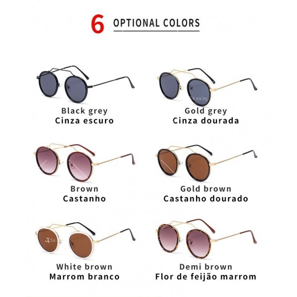 Ретро дамски слънчеви очила с ефектен дизайн на рамките 6