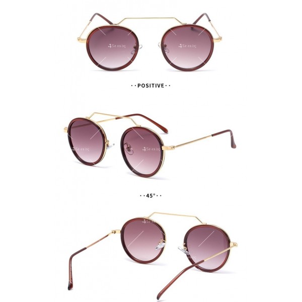 Ретро дамски слънчеви очила с ефектен дизайн на рамките 7