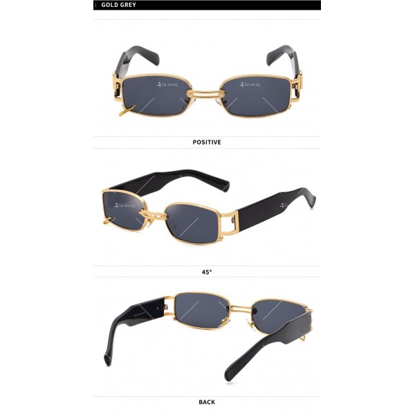 Модни дамски слънчеви очила с овални стъкла и висящи рингове от тях 6