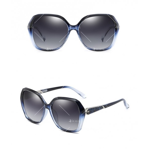 Дамски слънчеви очила с дръжки с метален елемент 3