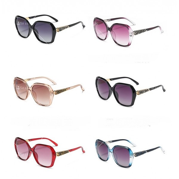Дамски слънчеви очила с дръжки с метален елемент 13