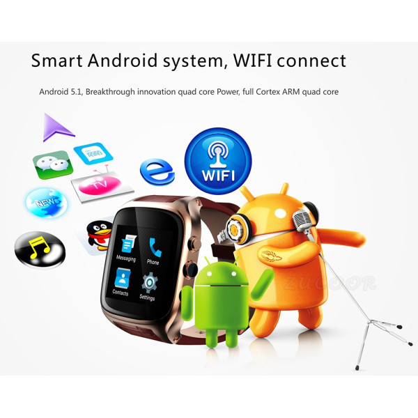 Смарт часовник ZUCOOR X01S със Sim карта, Bluetoth, WiFi и 3G  SMW3